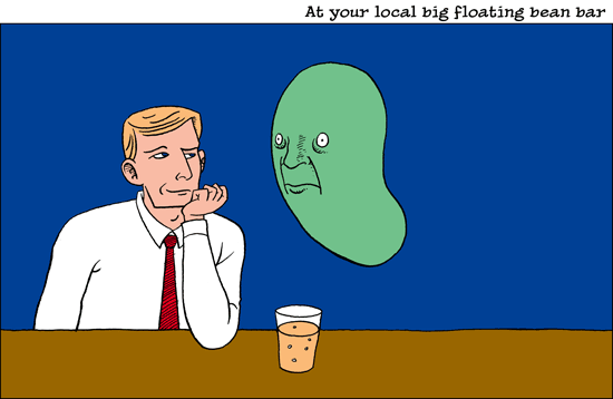 At your local big floating bean bar